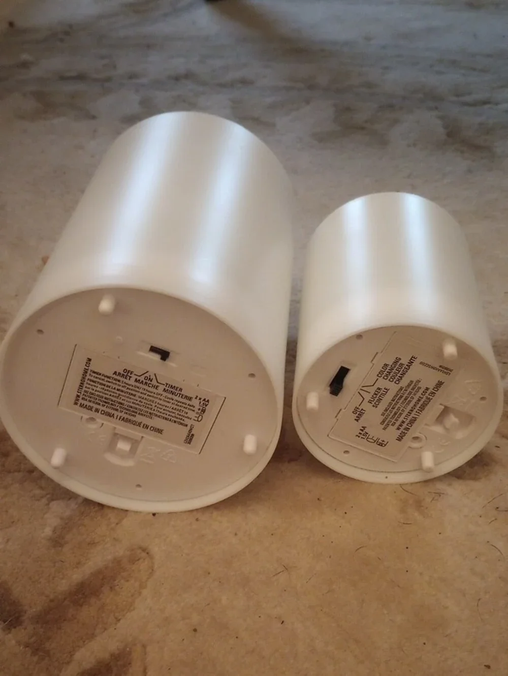 PIER 1 Battery Operated Color Changing White LED Pillar Candles - Set of 2